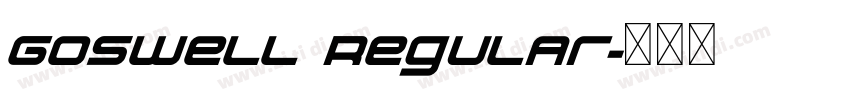 Goswell Regular字体转换